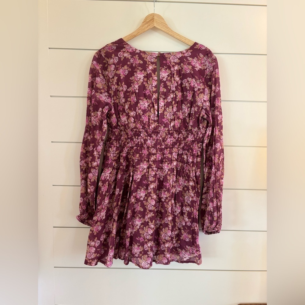 Free People Keep You Mini Dress in Berry Combo NWT - Picture 5 of 5